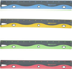 RULER/12IN WAVE ASST COLOR