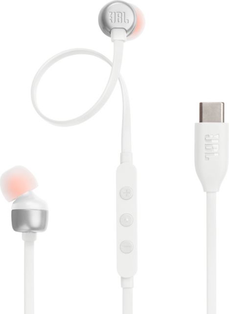 JBL Tune 310C Wired USB-C Earbuds, White