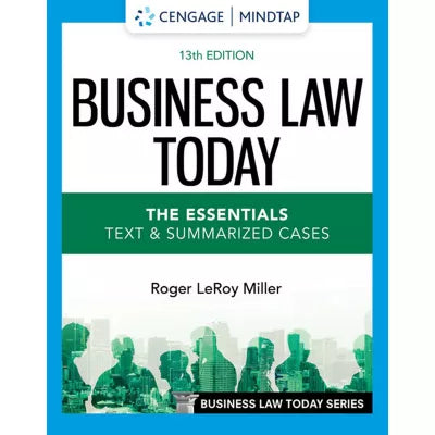 MindTap for Miller's Business Law Today, The Essentials: Text and Summarized Cases, 1 term Instant Access