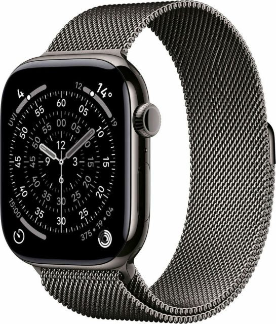 Apple Watch Series 11 GPS + Cellular 46mm Slate Titanium Case with Slate Milanese Loop - M/L